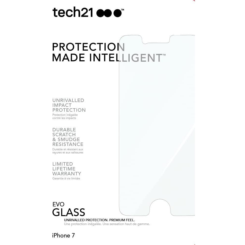 Tech21 Evo Glass Screen Protector for Apple iPhone 7 - Clear