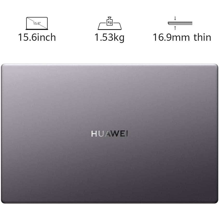 HUAWEI MateBook D 15, AMD Ryzen 7, 8GB RAM, 512GB SSD, Multi-screen Collaboration, Fingerprint Reader, Space Grey