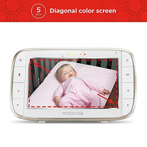 Motorola Portable 5-Inch Colour Screen Video Baby Monitor With Wi-Fi And One Camera, White