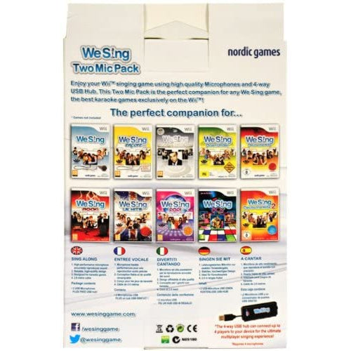 We Sing: 2 Mic Pack - Includes 4 Port USB Hub (PS3/Xbox 360/Nintendo Wii)