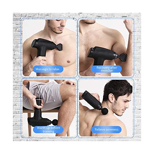 Homkeen Massage Gun Percussion Massager With 5 Heads - Black