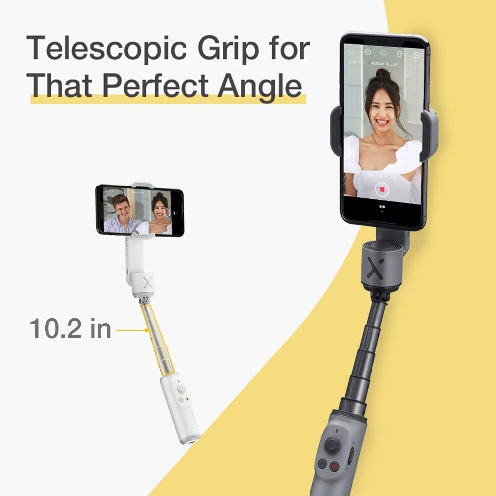 Zhiyun Smooth-X Official Foldable Smartphone Gimbal Stabilizer Selfie Stick Vlog Youtuber (Grey Combo)