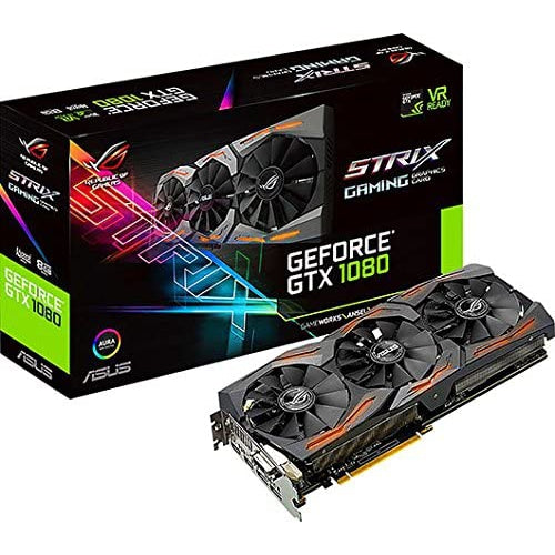 ASUS ROG Strix GeForce STRIX GTX 1080 Graphics Card (GAMING 8 GB GDDR5), 180 Watts - Black