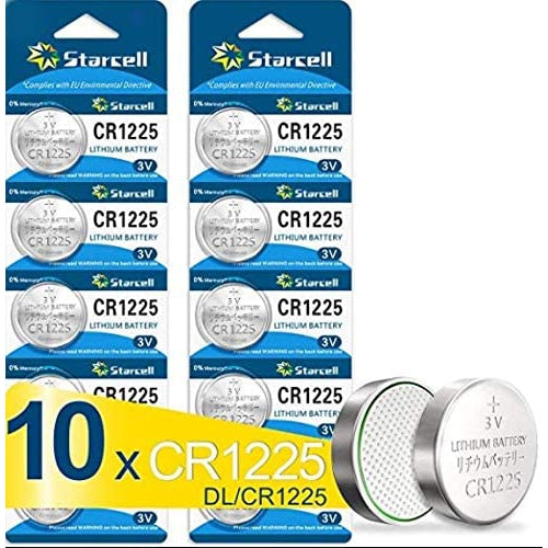 Starcell CR1225 Lithium Professional Electronic Button Cell Battery Pack of 10