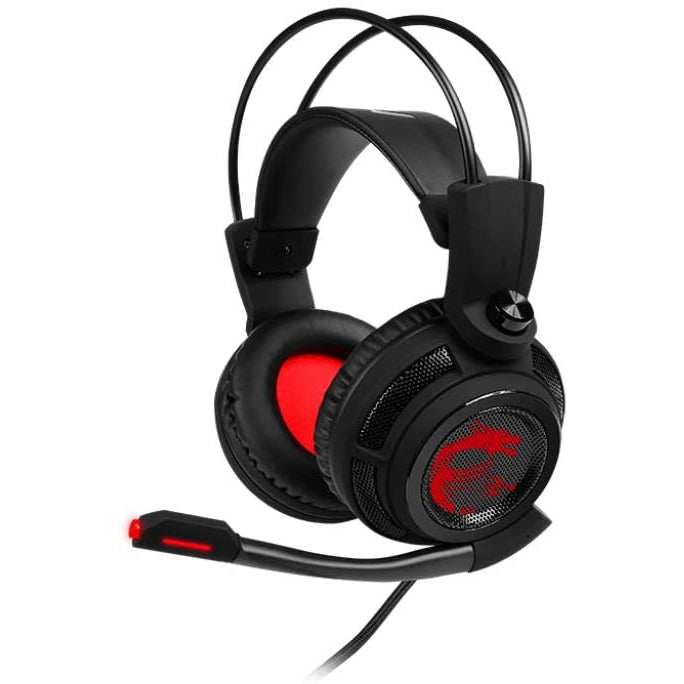 MSI DS502 7.1 Virtual Surround Sound Gaming Headset 'Black with Ambient MSI Dragon Logo
