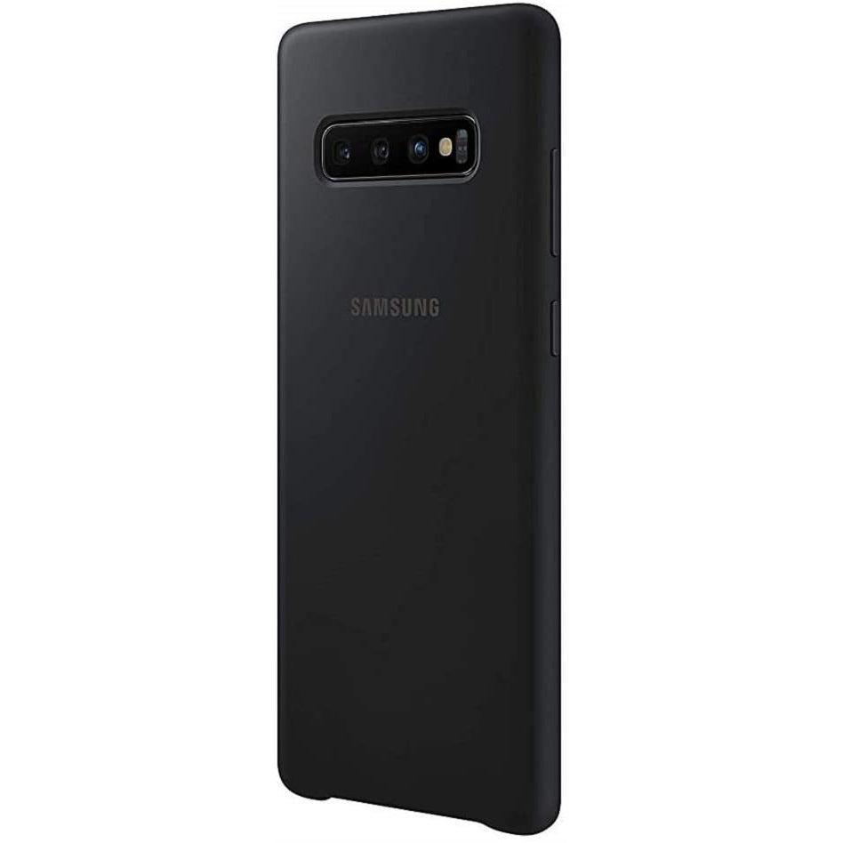 Samsung Galaxy S10+ Silicone Cover - Black / White