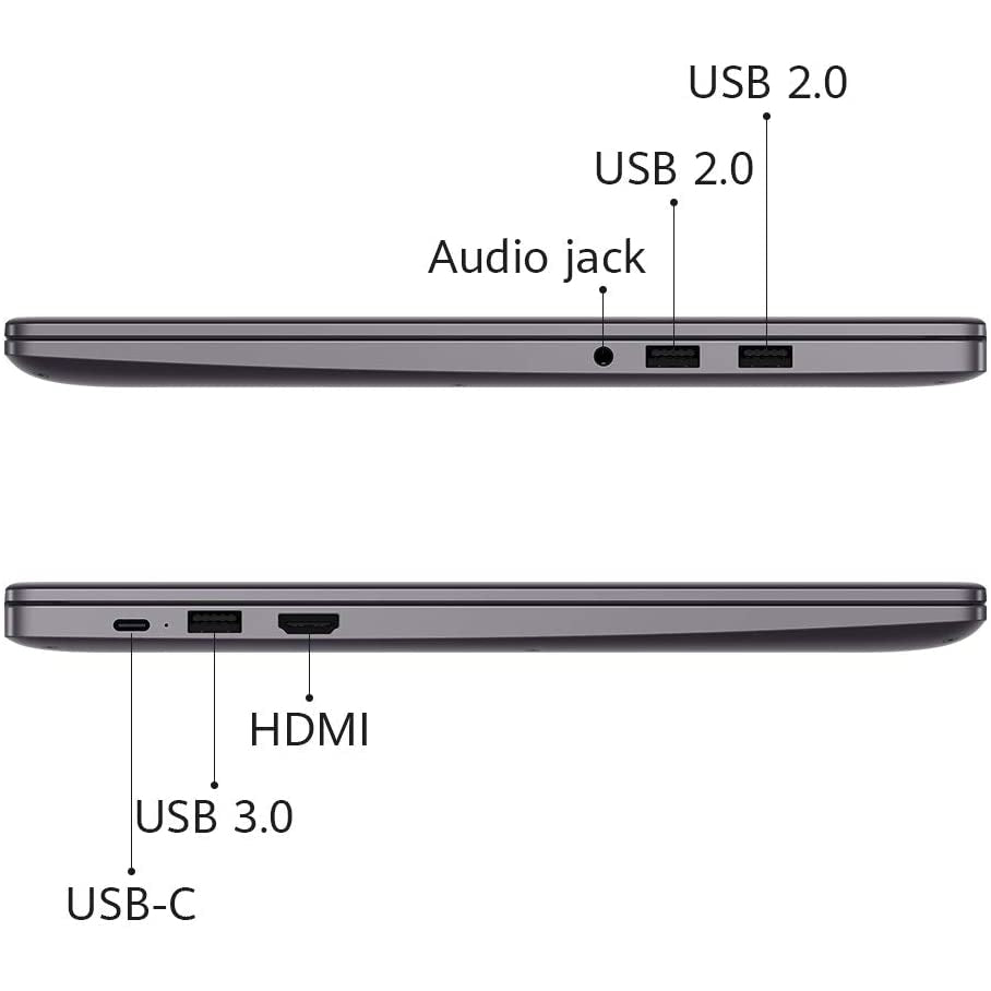 HUAWEI MateBook D 15, AMD Ryzen 7, 8GB RAM, 512GB SSD, Multi-screen Collaboration, Fingerprint Reader, Space Grey