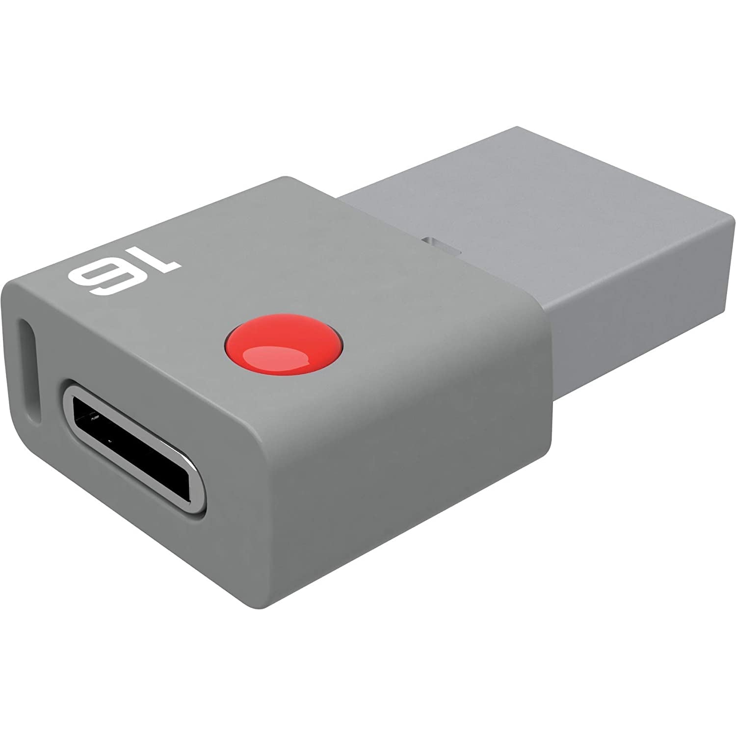 EMTEC Duo USB-C 16GB - Silver / Grey