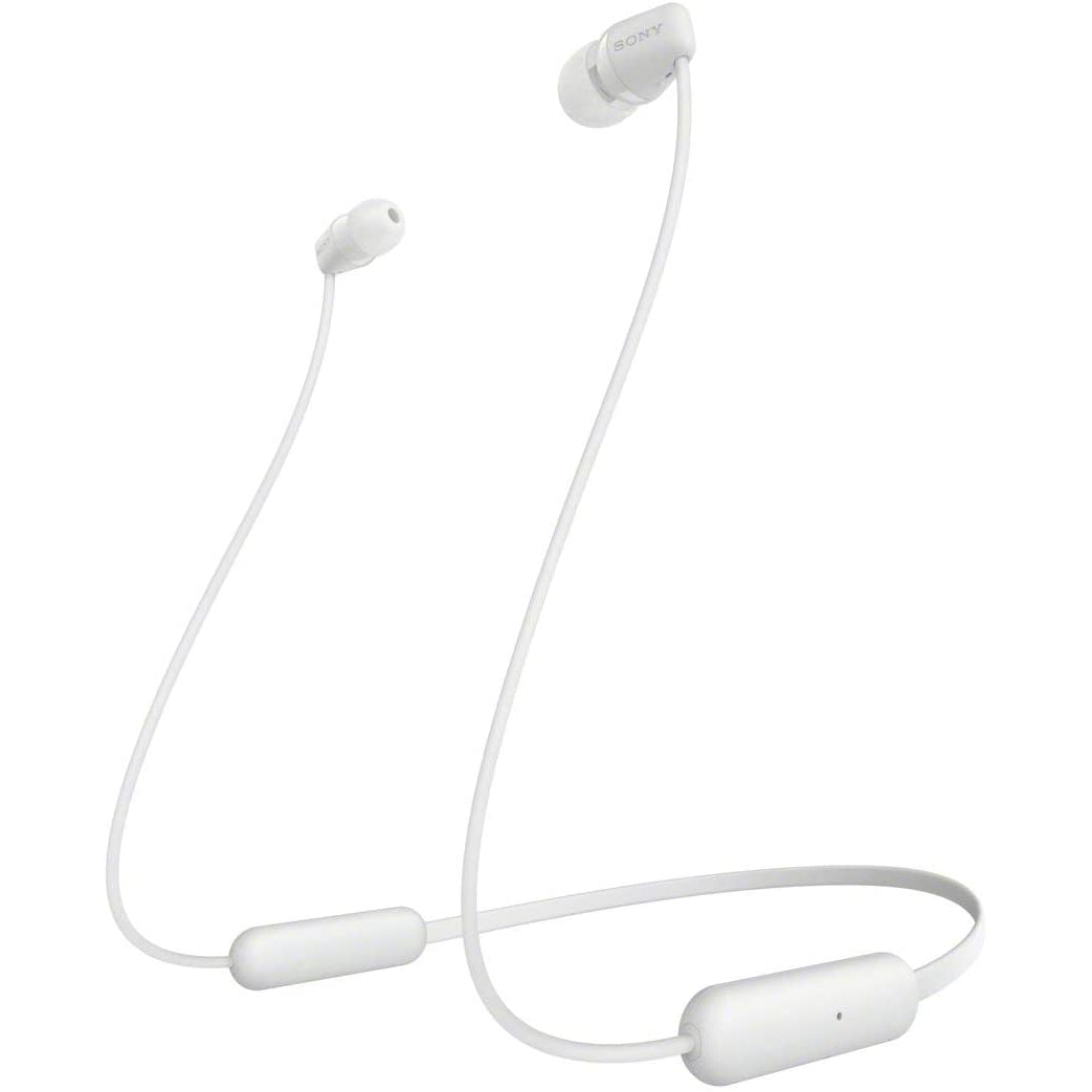 Sony WI-C200 Wireless Bluetooth Headphones with Mic - White - Pristine