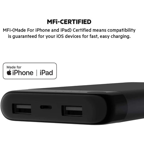 Belkin Boost Charge Power Bank 10K with Lightning Connector - White / Black