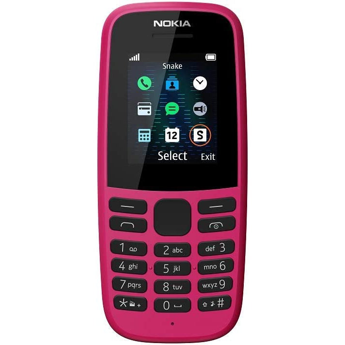 Nokia 105 (4 edition) 1.77 Inch UK SIM Free (Single SIM) - Pink - Refurbished Good