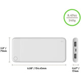 Belkin Boost Charge Power Bank 10K with Lightning Connector - White / Black