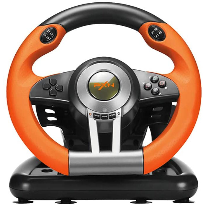 Pxn V3II Simulate Racing Game Steering Wheel with Pedals - Orange