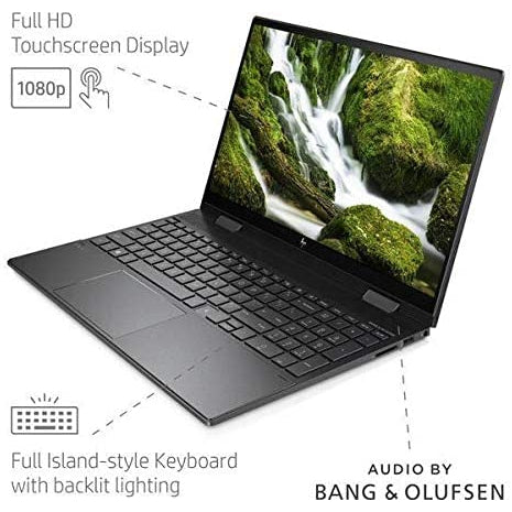 HP Envy x360 15.6" 2 in 1 Laptop 15-ee0504na - AMD Ryzen 7, 512 GB SSD, Black