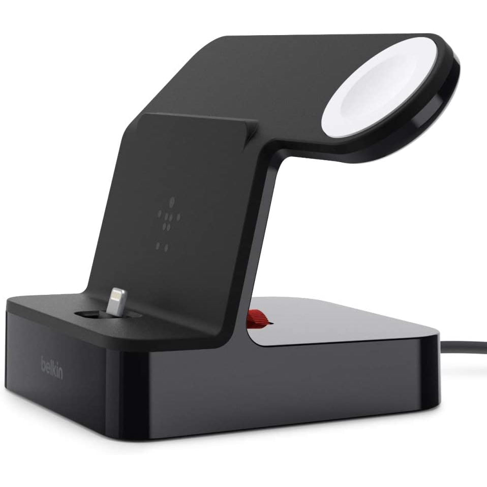 Belkin PowerHouse Charge Dock for Apple Watch + iPhone, White/Black