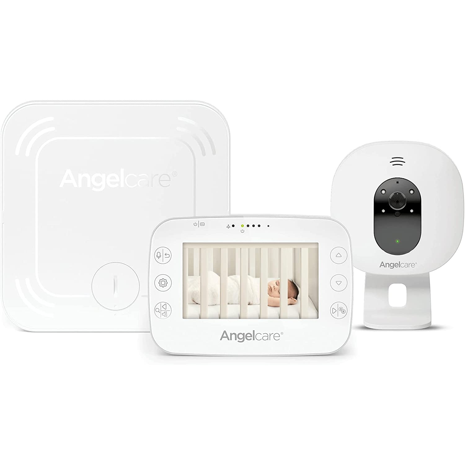 Angelcare AC327 Baby Movement Monitor with Video & Sound - White - Refurbished Excellent