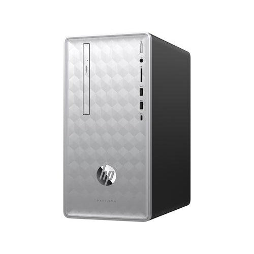 HP Pavilion 590-p0038na Desktop PC, AMD Ryzen 5, 8GB RAM, 2TB HDD, Natural Silver - 4DW38EA#ABU