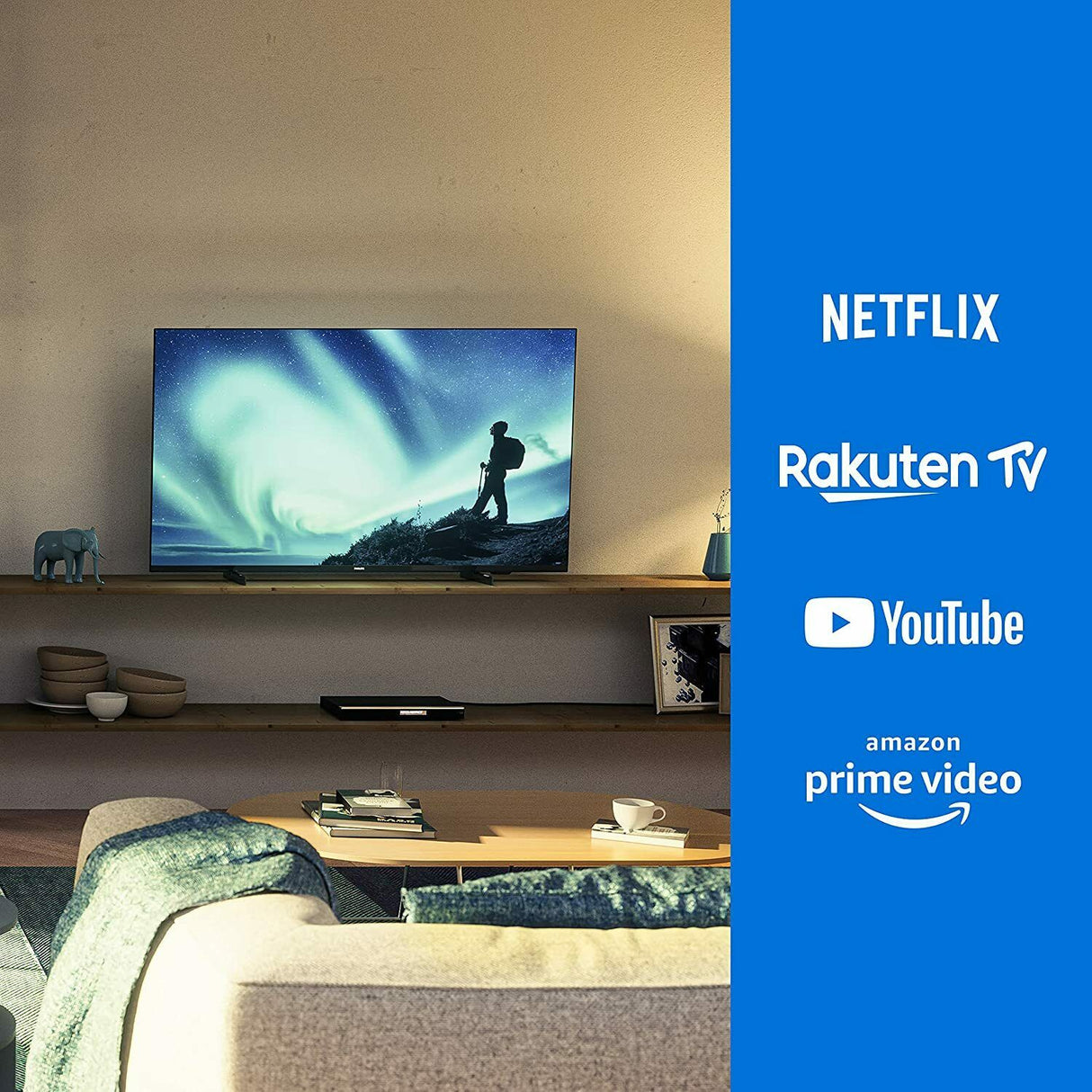 Philips 43 Inch 43PUS7506 Smart 4K UHD HDR LED Freeview TV - Refurbished Pristine