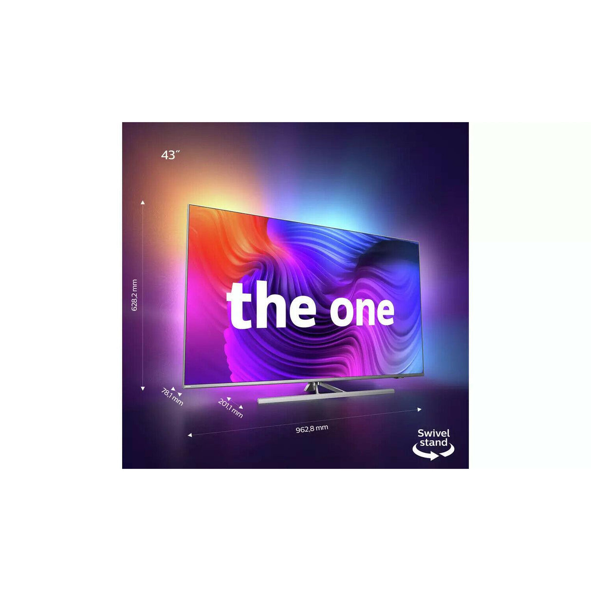 Philips Ambilight 43 Inch 4K UHD Smart TV - 43PUS8536 - Refurbished Excellent