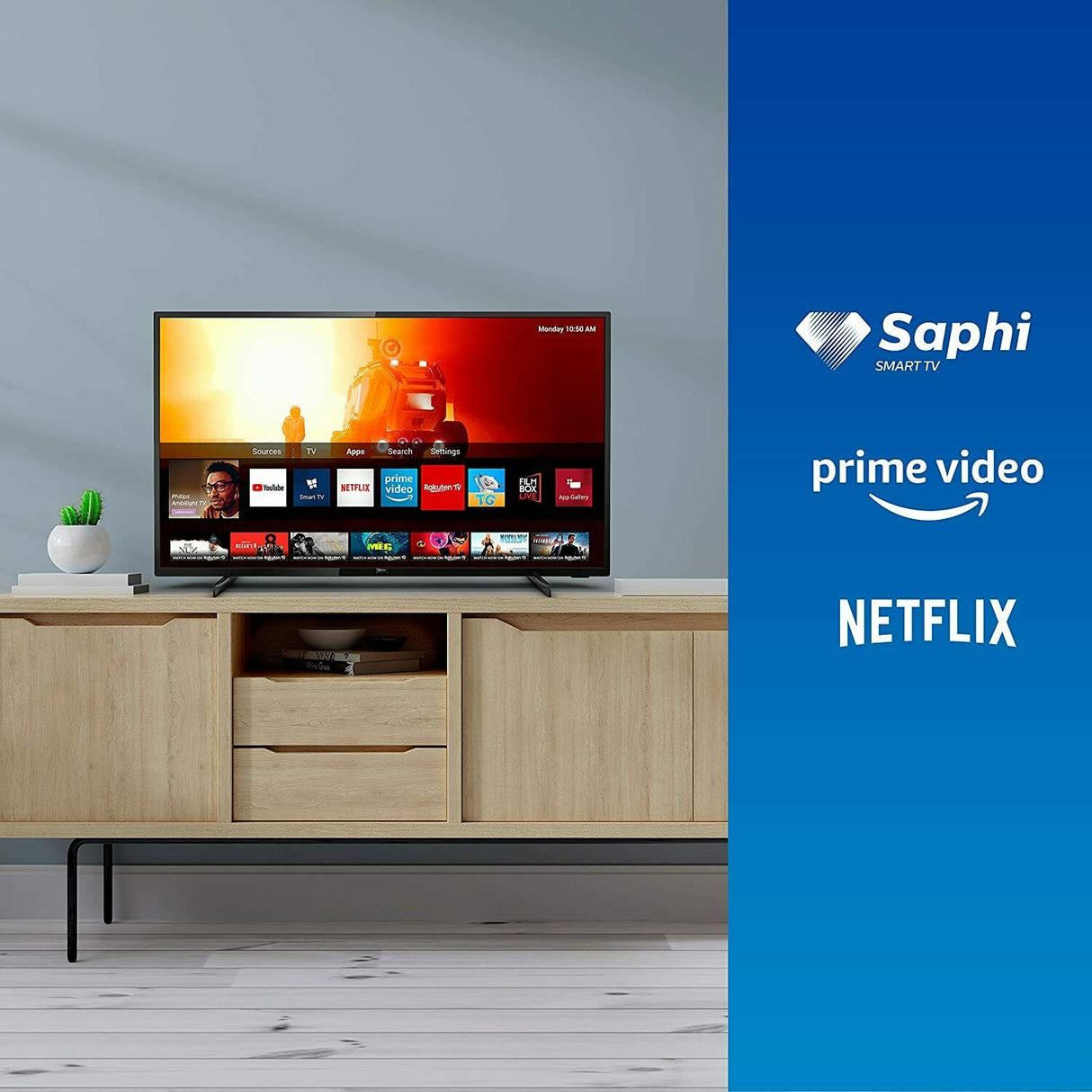 Refurbished Philips 70 Inch 70PUS7505 Saphi Smart 4K UHD LED TV 2020 *NO STAND*