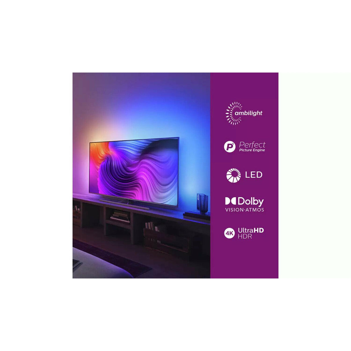 Philips Ambilight 43 Inch 4K UHD Smart TV - 43PUS8536 - Refurbished Excellent