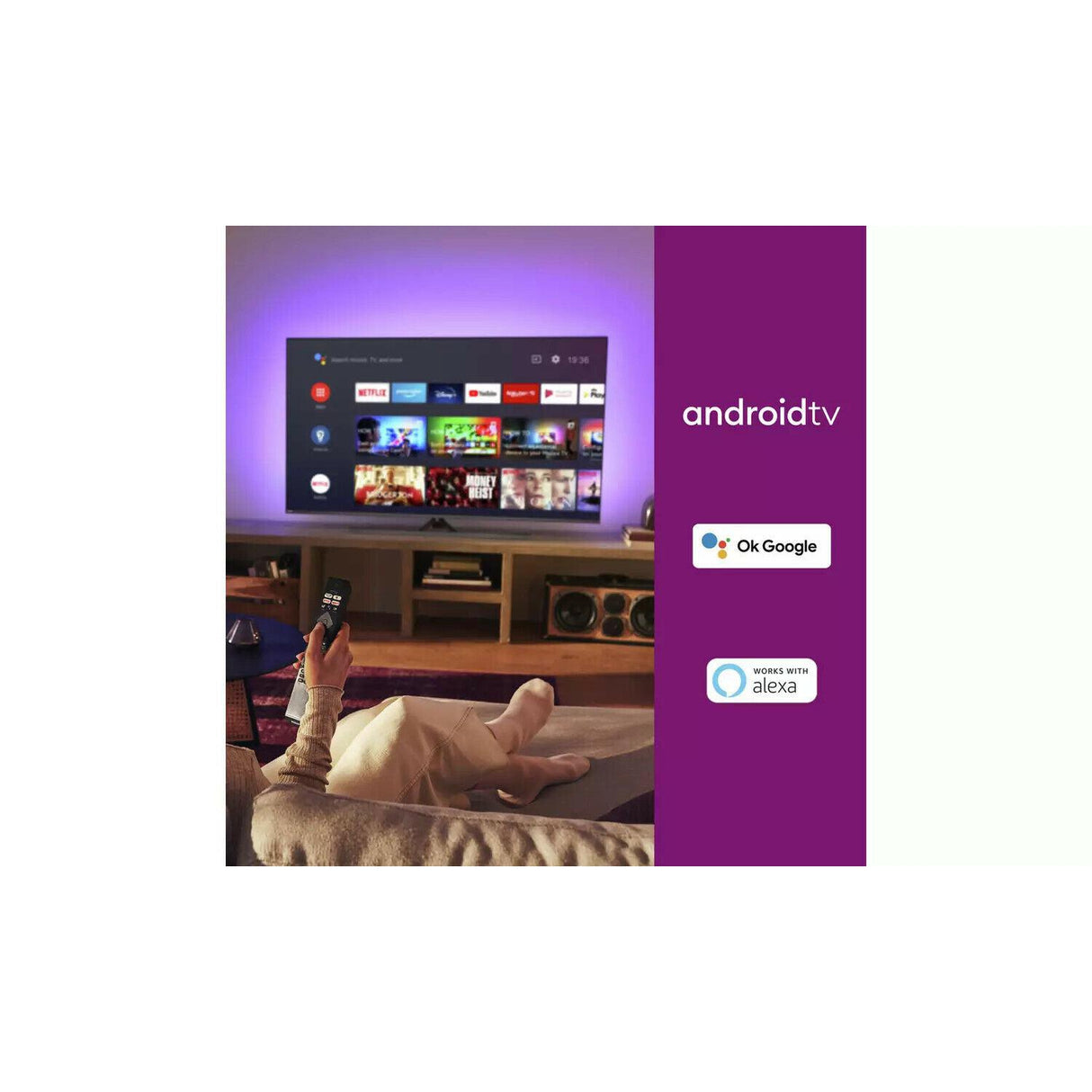 Philips Ambilight 43 Inch 4K UHD Smart TV - 43PUS8536 - Refurbished Excellent