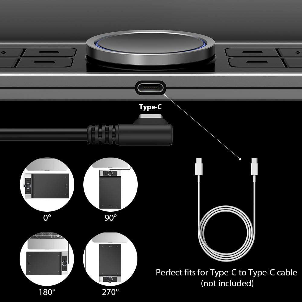 XP-Pen Deco Pro Medium Professional Graphics Drawing Tablet, Mac & Android, Black