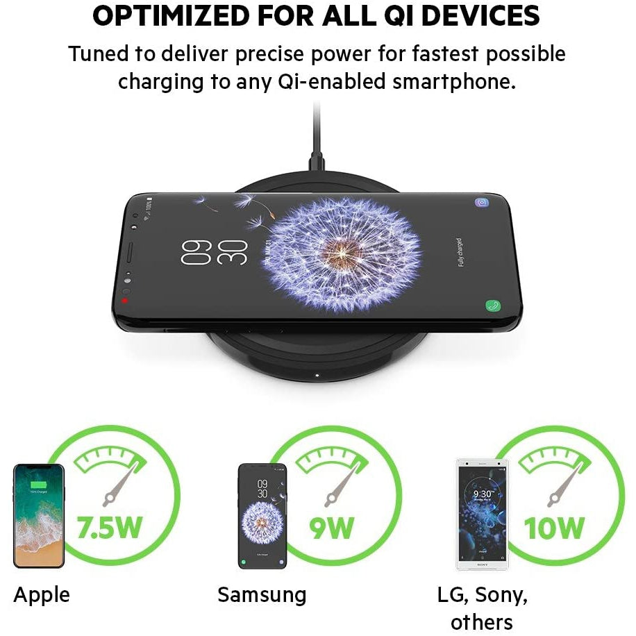 Belkin Boost Up Wireless Charging Pad 10W for Qi Smartphones - Black