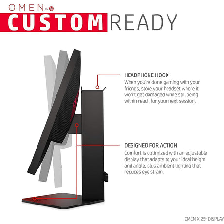 HP OMEN X 25f 240 Hz Full HD Gaming Monitor 1920 x 1080, Black