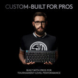 Logitech G Pro Mechanical Gaming Keyboard Qwertz, Ultraportable Design without Numeric Keypad, Removable Micro USB Cable, Backlit Keys, Black
