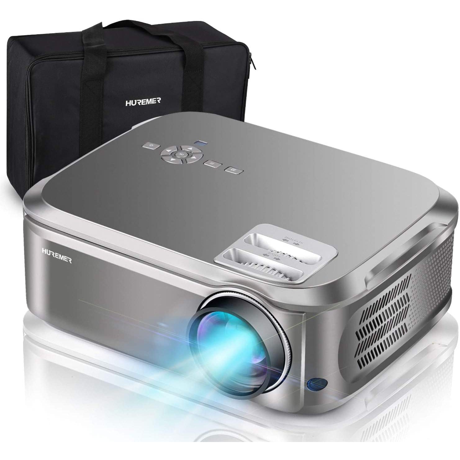 Huremer Full HD LCD Display Projector - Grey