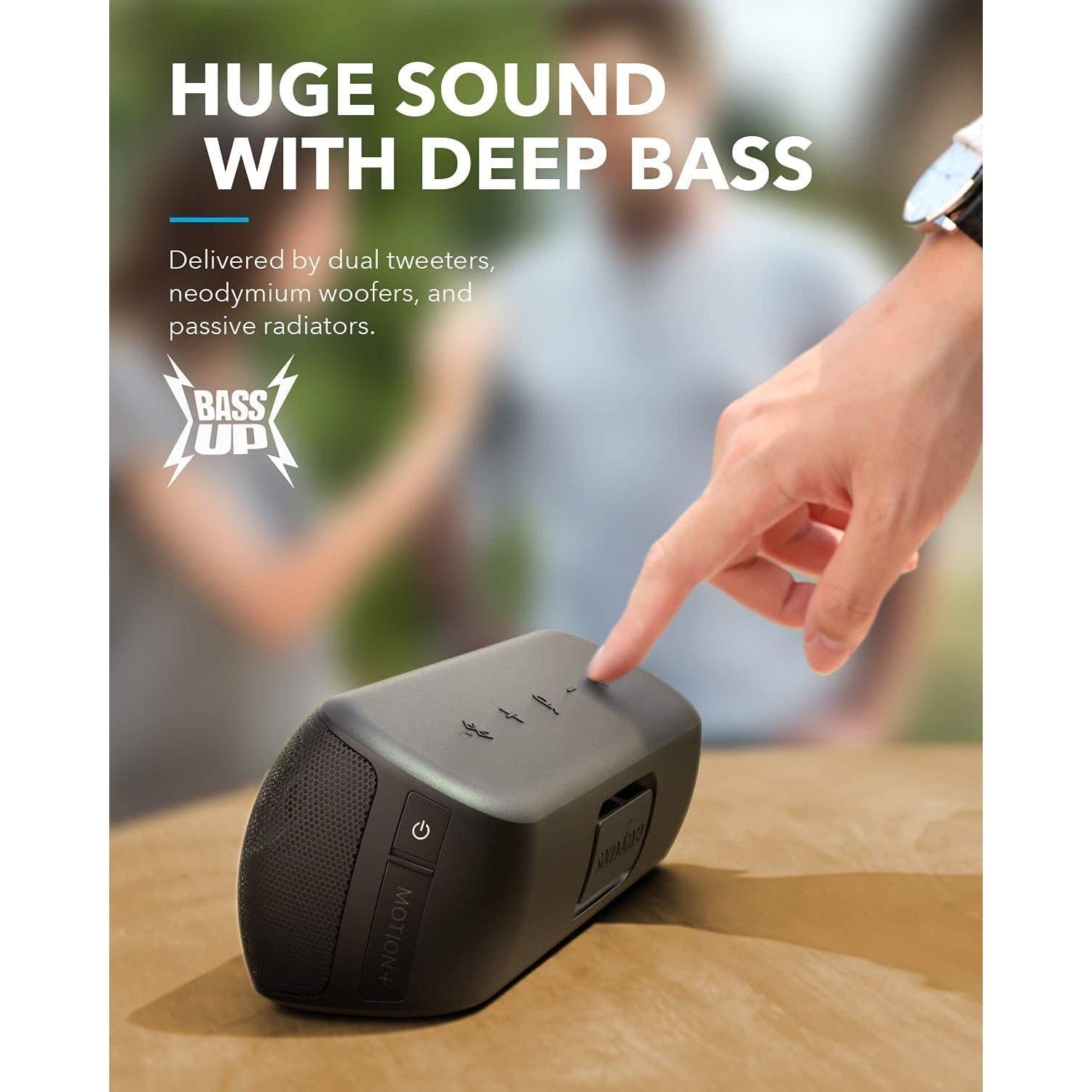 Soundcore Motion+ Bluetooth Speaker with Hi-Res 30W Audio, BassUp, Extended Bass and Treble