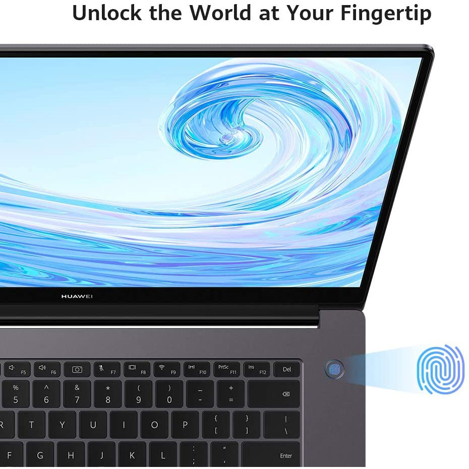 HUAWEI MateBook D 15, AMD Ryzen 7, 8GB RAM, 512GB SSD, Multi-screen Collaboration, Fingerprint Reader, Space Grey