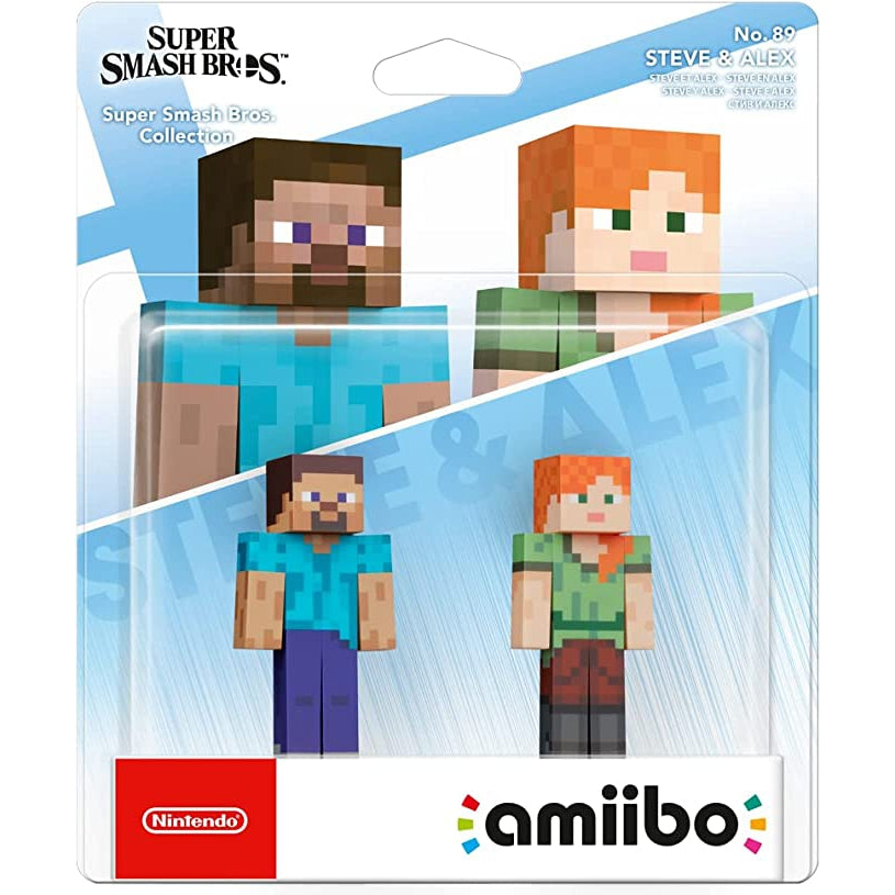 Amiibo Super Smash Bros Collection Steve & Alex Double Pack (New)