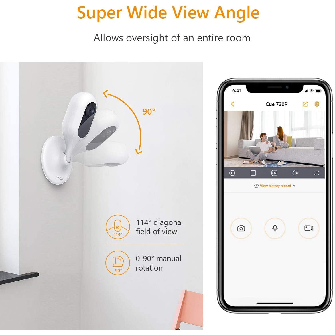 Imou Security WiFi IP Camera, Smart Home Camera, Wireless Indoor Camera for Baby, Elder, Pet Camera Monitor - Motion Detection