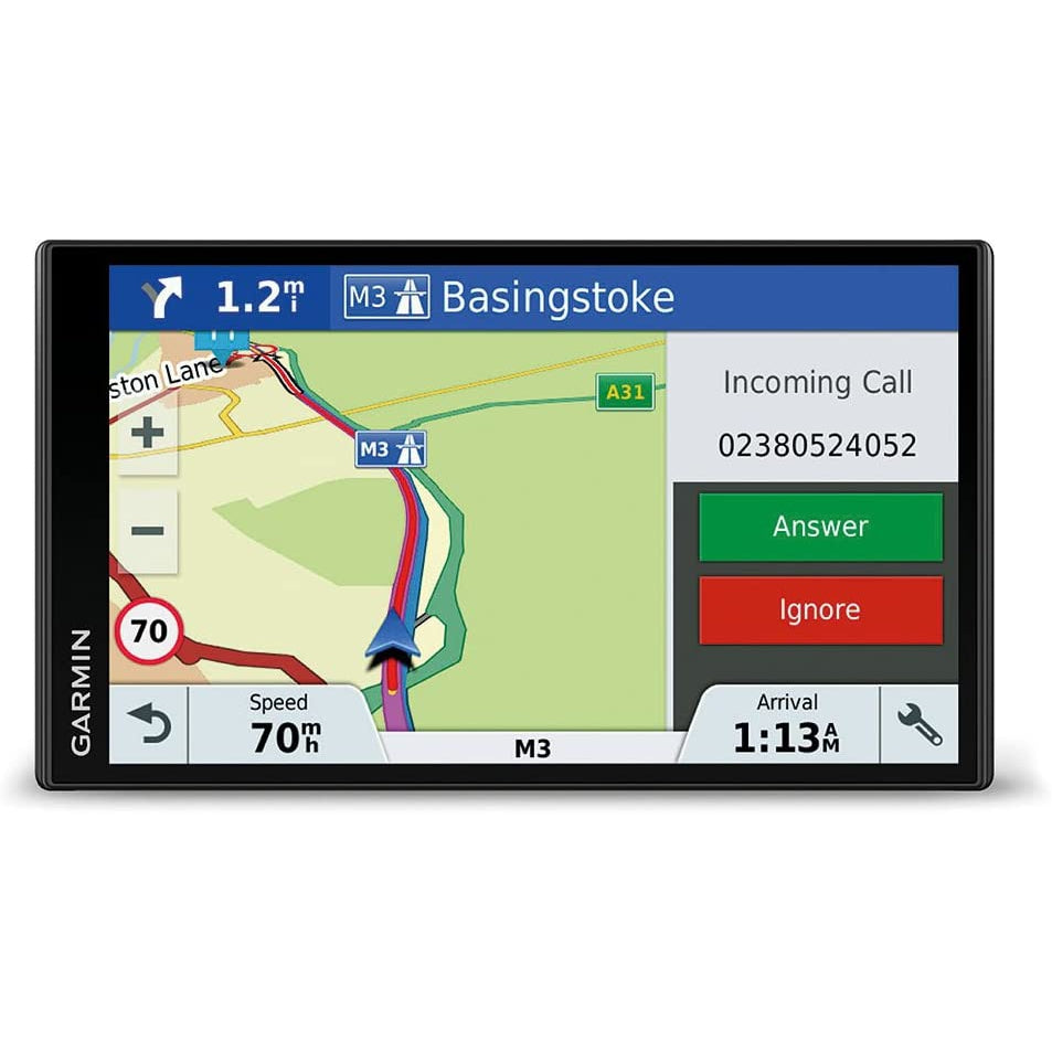 Garmin DriveSmart 61LMT-D 6.95 Inch Sat Nav with Lifetime Map Updates for UK, Ireland and Full Europe, Digital Traffic and Built-In Wi-Fi, Black