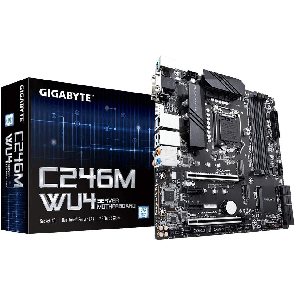 GIGABYTE C246M-WU4 Intel XEON Micro-ATX Server Motherboard