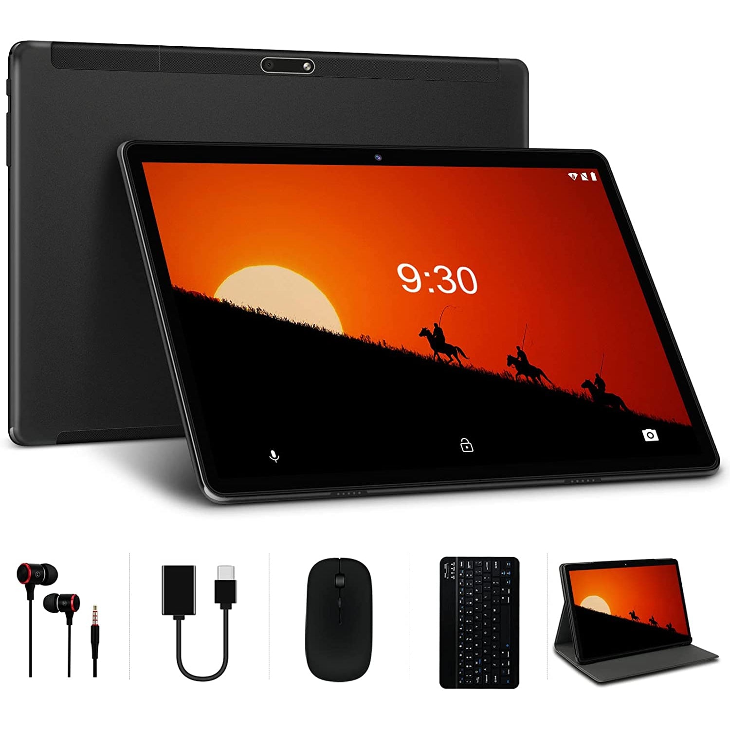 Yestel X7 Tablet - 10.1", 4GB RAM, 64GB HDD with Tablet Case - Black
