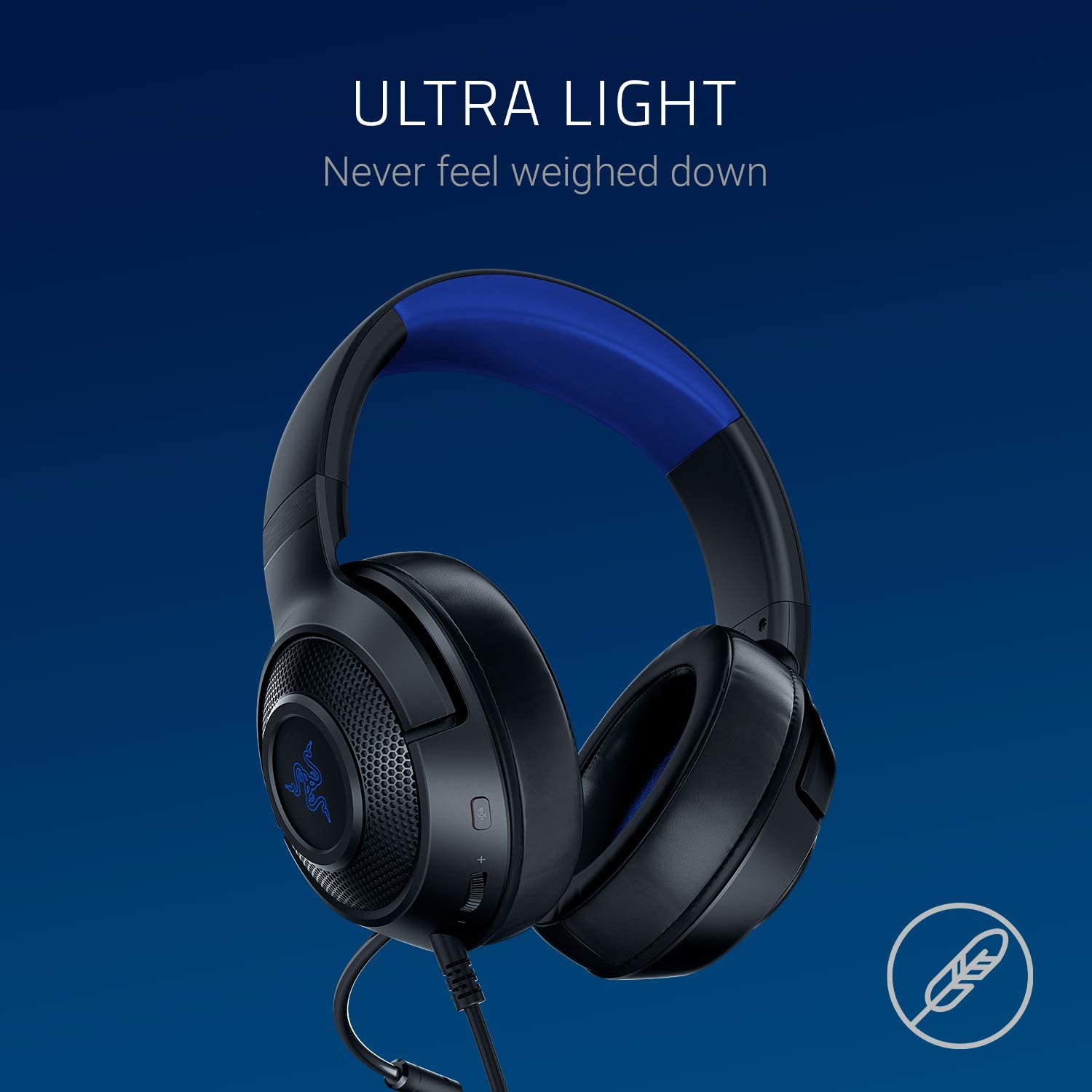 Razer Kraken X for Console Ultralight Gaming Headset - Black / Blue