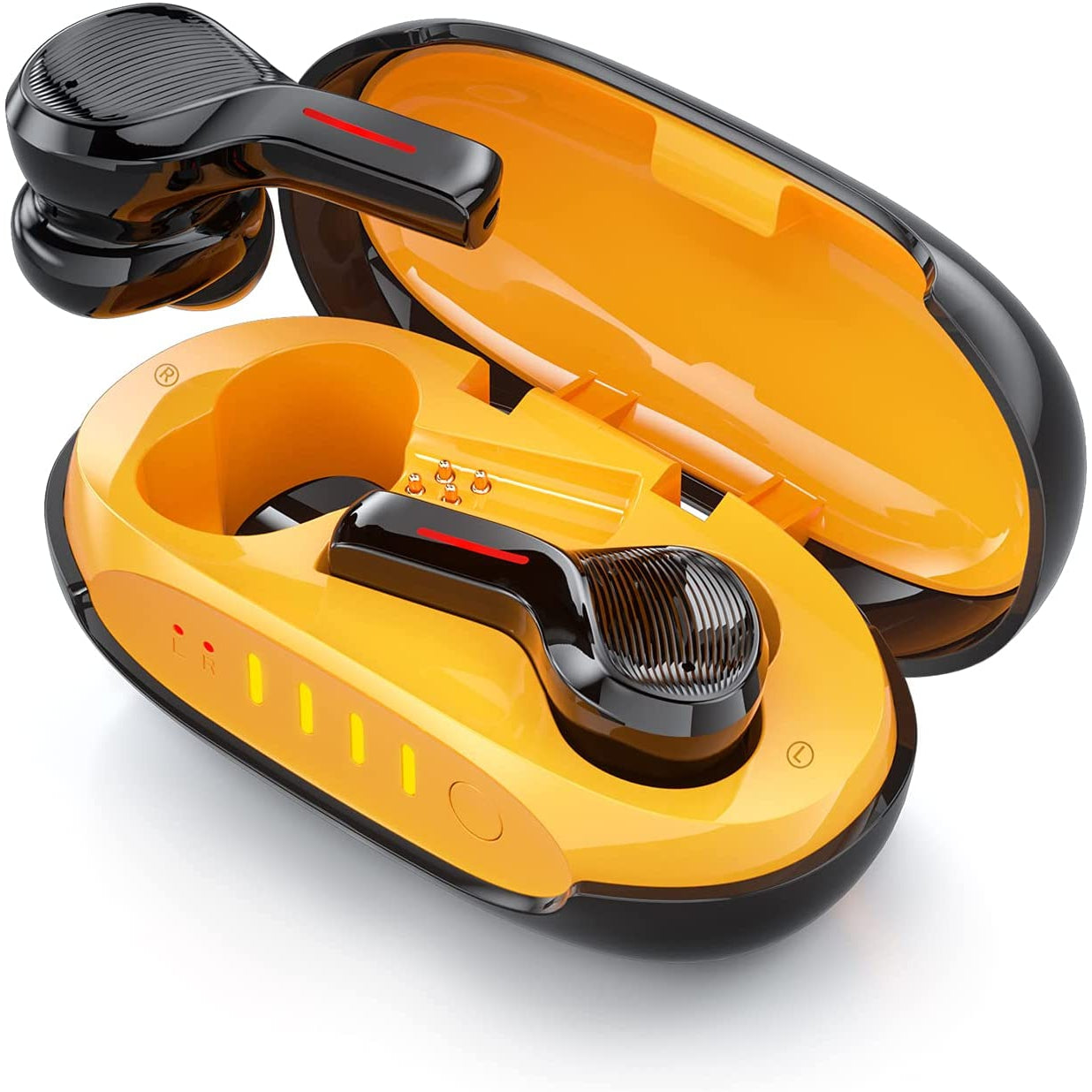T12 True Wireless Stereo Headphones - Orange / Black