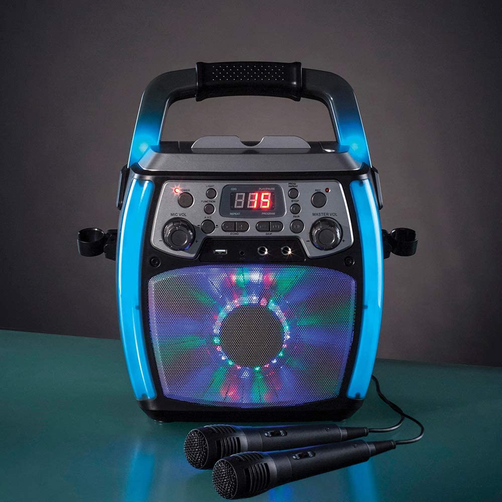 Daewoo Bluetooth Portable Karaoke Machine with 2 Wired Microphones