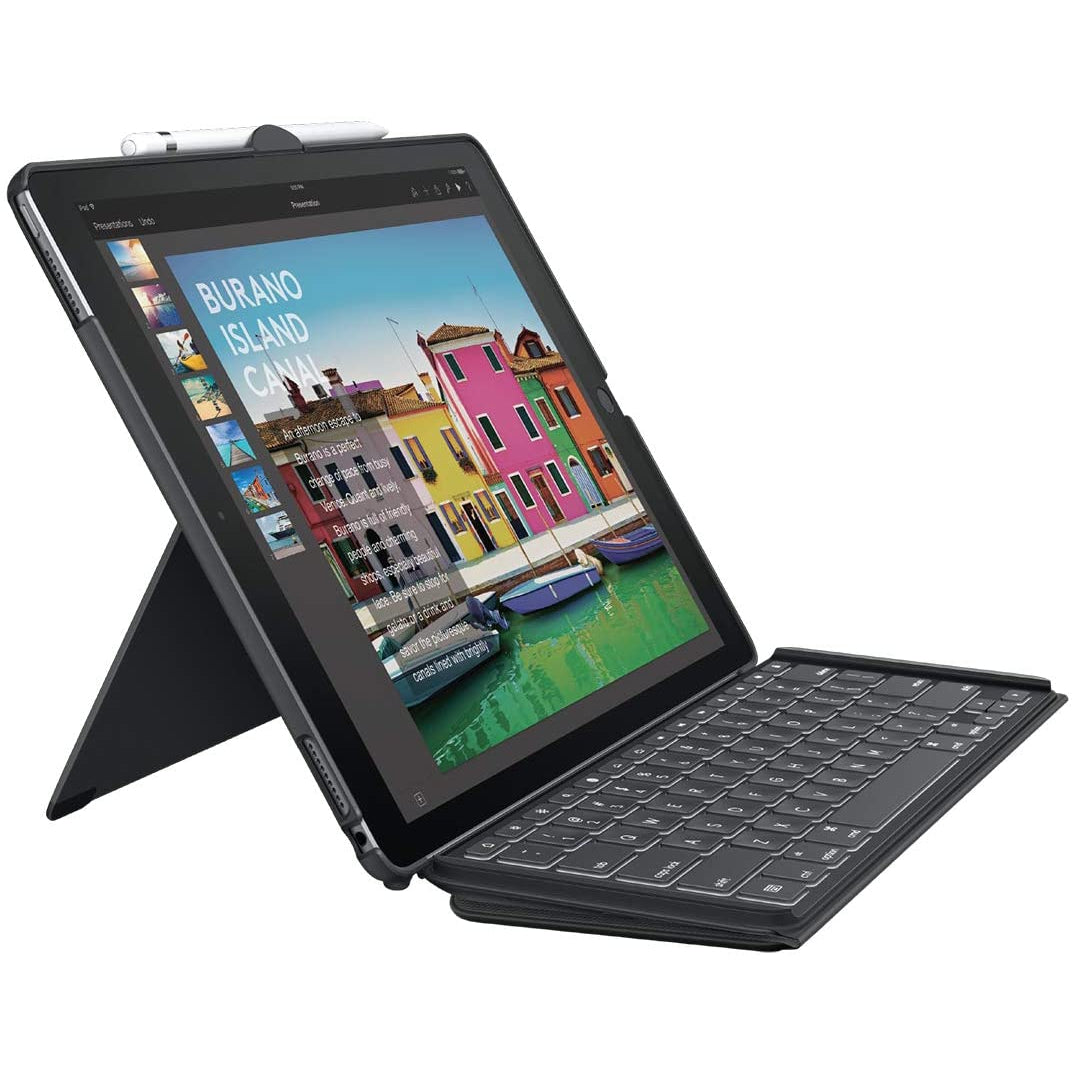 Logitech Slim Combo Detachable Keyboard for iPad Pro 12.9-Inch - Black