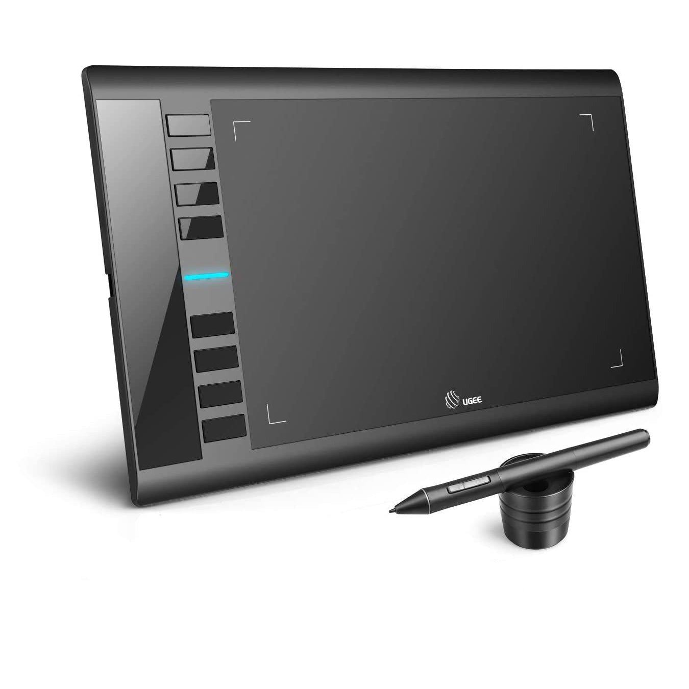 Ugee M708 Graphics Tablet,10 x 6 inch Digital Drawing Tablet with Battery-Free Stylus