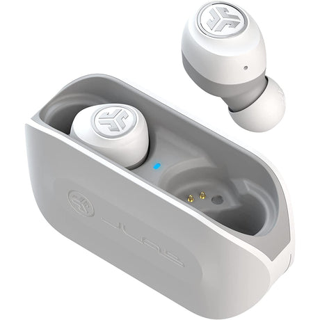 JLab Go Air Wireless Earphones with Charging Case - White - Pristine