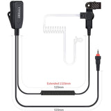 Coodio Flexible Earpiece Security Headset [in-line Microphone and PTT] Superior Surveillance Speaker [Covert Acoustic Tube] For Motorola