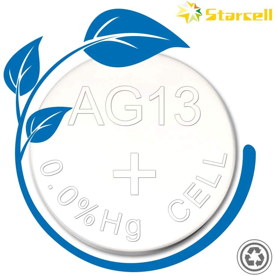 Starcell 20 PCS LR44 AG13 357 303 SR44 A76 Battery 1.5V Button Coin Cell Batteries