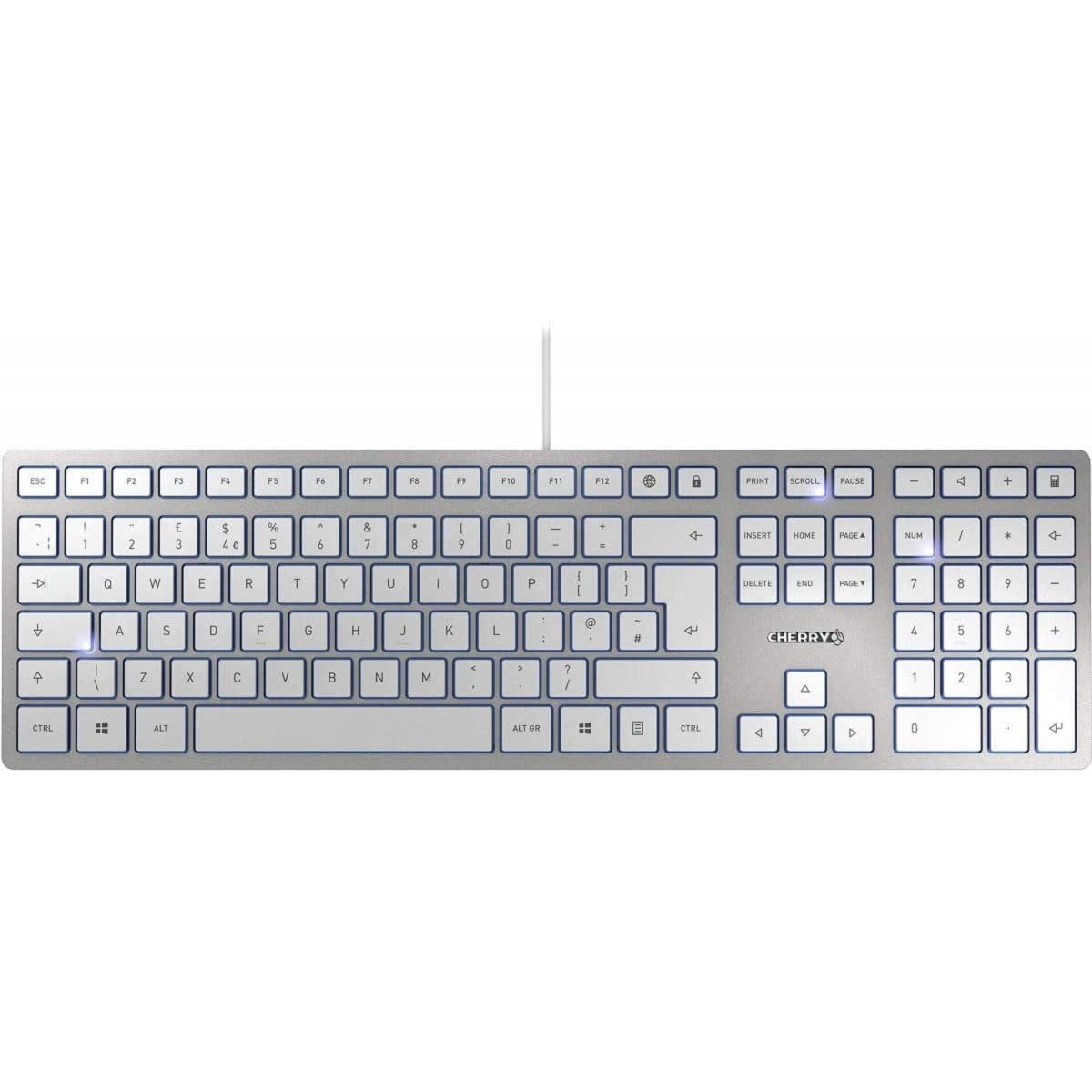 Cherry KC 6000 slim keyboard, silver, QWERTY layout