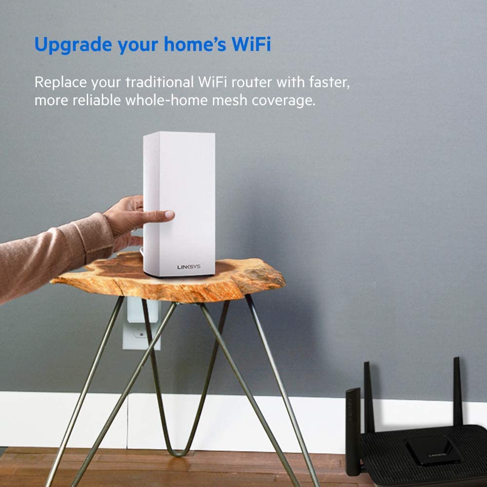 Linksys Velop MX5300 Tri-Band Whole Home Mesh WiFi Router, Extender & Booster, White