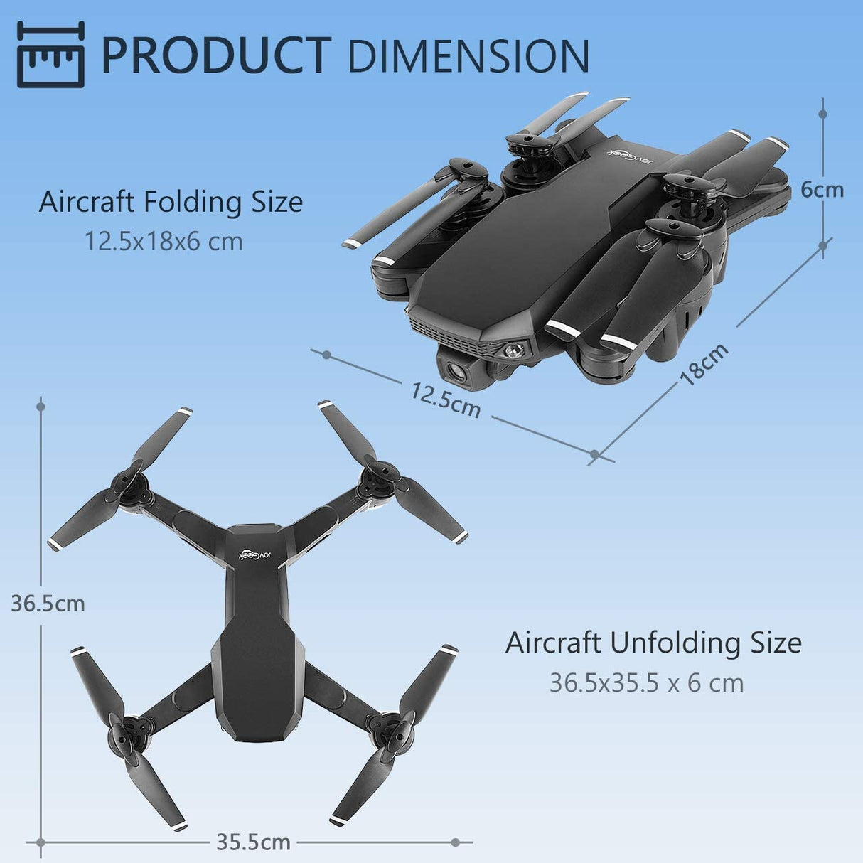 JoyGeek Drone with Camera for Adults Kids, 1080P HD Foldable 110° FPV RC Remote Control Quadcopter for Boys Beginners