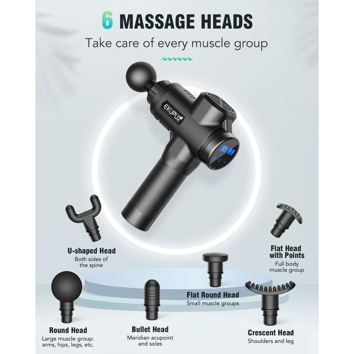 Ekupuz W005 Percussion Massage Gun - Refurbished Excellent